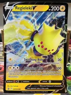 Pokemon Regieleki V SWSH280 Sword & Shield JUMBO/OVERSIZED Black Star Promo NM - Image 2