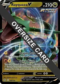 Pokemon Rayquaza V #100/159 Crown Zenith JUMBO/OVERSIZED Ultra Rare Holo NM - Image 1
