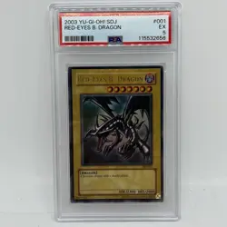 2003 YU-GI-OH! STARTER DECK: JOEY 001 RED-EYES B. DRAGON PSA 5 EX Fresh Grade - Image 1