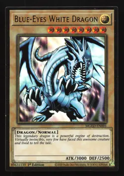 Blue-Eyes White Dragon MGED-EN001 Maximum Gold: El Dorado 1st Ed. Yu-Gi-Oh Card - Image 1