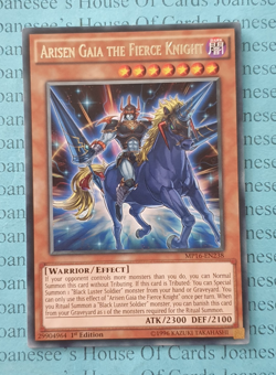 MP16-EN238 Arisen Gaia the Fierce Knight Rare Yu-Gi-Oh Card 1st Edition New - Image 1
