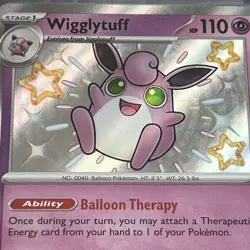 Wigglytuff Shiny Rare card from the Pokemon Scarlet & Violet—Paldean Fates 047 - Image 1