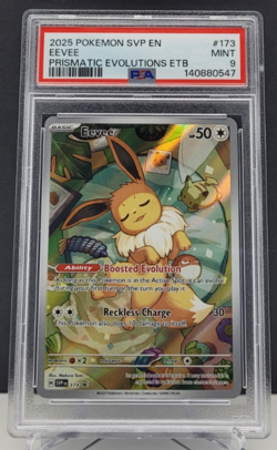 Pokemon S&V: Prismatic Evolutions ETB - Eevee 173 Promo PSA 9 Graded Card MINT - Image 1