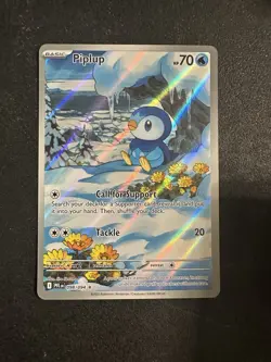 Piplup Illustration Rare 098/094 Mega Evo-Phantasmal Flames Pokemon Card - Image 1