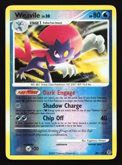 Weavile 40/132 Secret Wonders Reverse Holo Rare Pokemon Card - Image 1