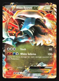 White Kyurem EX 96/135 Plasma Storm Ultra Rare Pokemon Card - Image 1