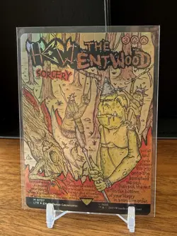 MTG Hew the Entwood Foil Borderless Poster Full Art 7037 LoTR Lord of the Rings - Image 1
