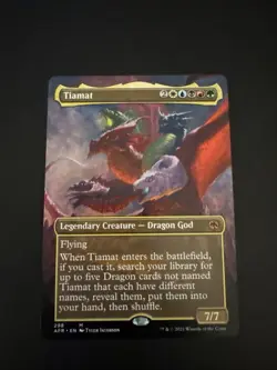 Tiamat Borderless Adventures In The Forgotten Realms AFR NM MTG FREE SHIPPING - Image 1