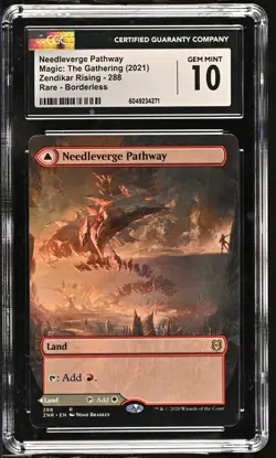 NEEDLEVERGE PATHWAY Zendikar Rising Borderless Rare CGC 10 MTG [Nostalgium] - Image 1