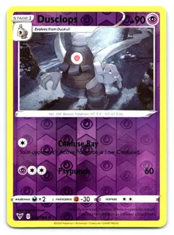 Dusclops Pokemon Reverse Holo Uncommon SWSH04: Vivid Voltage 070/185 - Image 1