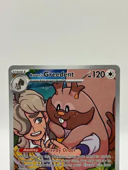 Pokemon TCG Destined Rivals - Arven’s Greedent #205/182 Art Rare LP - Image 2