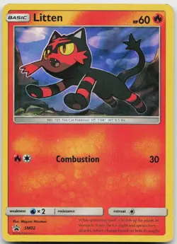 Litten - SM02 Holo Promo Sun & Moon Promo Pokemon Near Mint - Image 1