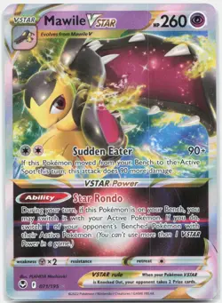 Mawile VSTAR 071/195 Holo VSTAR Rare Silver Tempest Pokemon Near Mint - Image 1