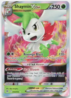Shaymin VSTAR 014/172 Holo VSTAR Rare Brilliant Stars Pokemon Near Mint - Image 1