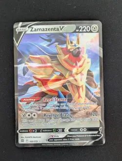 Zamazenta V 105/172 Brilliant Stars Ultra Rare Holo NM Pokemon - Image 1