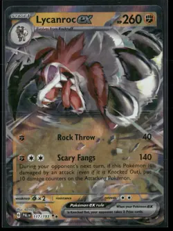 Pokemon - Lycanroc ex 117/193 Double Rare Paldea Evolved NM - Image 1