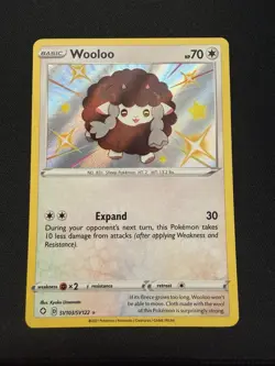 Pokemon Wooloo SV103/SV122 Shiny Rare SWSH Shining Fates NM - Image 1