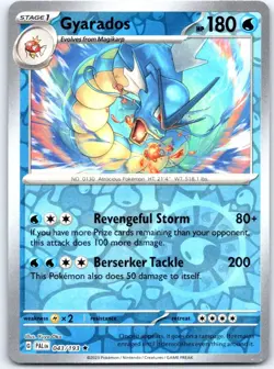 Gyarados 043/193 Rare Paldea Evolved Pokemon Reverse Holo NM - Image 1
