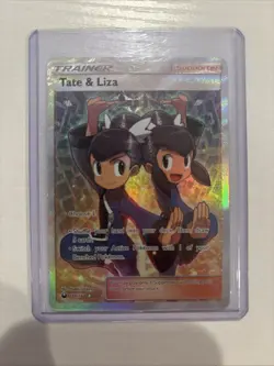 Pokemon TCG Holo Ultra Rare Full Art Tate and Liza Trainer - Image 1