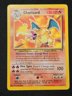 Pokemon TCG Charizard 3/110 Moderately Played WotC Legendary Collection Non-Holo - Image 1