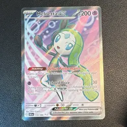 Pokemon Meloetta EX Ultra Rare Full Art Holo Legendary Treasures English 200HP - Image 1
