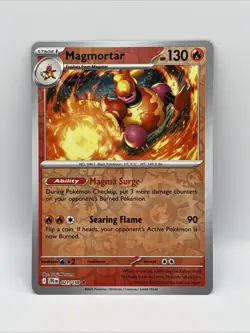 POKEMON TCG MAGMORTAR 021/159 RARE JOURNEY TOGETHER POKEMON REVERSE HOLO - Image 1