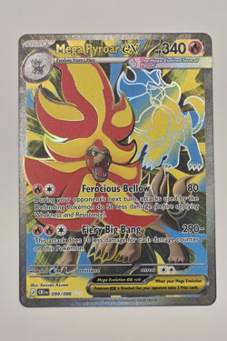 Pokemon TCG Mega Pyroar EX 099/086 Chaos Rising Secret Rare Full Art Holo EN - Image 1