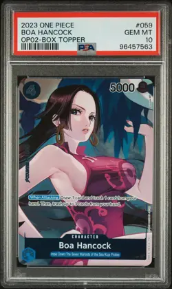 PSA 10 - Boa Hancock - OP02-059 - Box Topper - OP02 - One Piece TCG - 2023 - Image 1