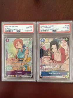 Boa Hancock & O-Nami - One Piece Illustration Box Vol 1 Sequential Set - PSA10 - Image 1