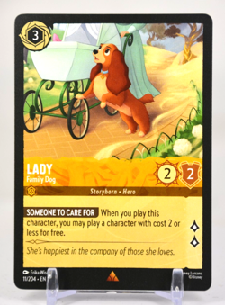 Disney Lorcana TCG Reign of Jafar Lady Family Dog 11/204 Rare Regular - Image 1
