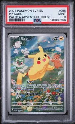 Pokemon S&V: Paldea Adventure Chest - Pikachu 088 Promo PSA 9 Graded Card MINT - Image 4