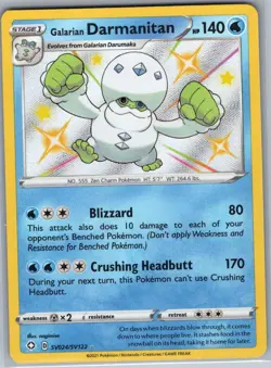 Galarian Darmanitan SV024/SV122 Shining Fates: Shiny Vault - Pokemon Card - NM - Image 1