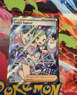Pokemon TCG Lisia’s Appeal Holo Ultra Rare Full Art Trainer Card 234/191 - Image 1