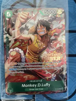 Monkey.D.Luffy P-135 Winner Stamp OP16 Pre-Release Event Promo Card - Image 1