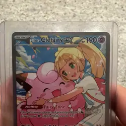 Pokemon Ascended Heroes Lillie’s Clefairy Ex SIR 280/217 PERFECT CONDITION CARD - Image 2