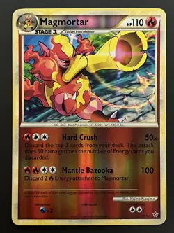 MP Magmortar 2/95 Reverse Holo Rare - Unleashed - Pokemon Card - Image 1