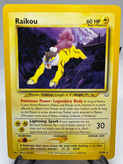 Vintage Pokemon Card Raikou Neo Revelation 2000 2 - Image 1