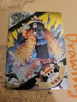 Brook Soul King One Piece Anime Manga SR Doujin Foil Semi Holo Card OP01-SR09 - Image 2