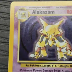 Alakazam 1/102 Holo Rare Base Set WOTC Pokemon Card VLP - Image 2