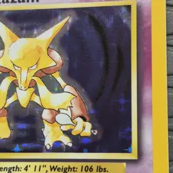Alakazam 1/102 Holo Rare Base Set WOTC Pokemon Card VLP - Image 4