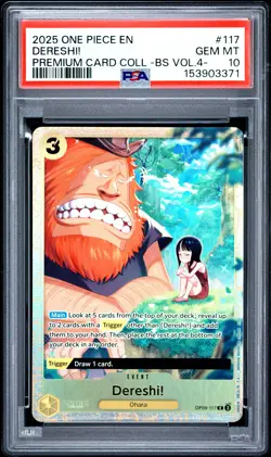 2025 ONE PIECE PREMIUM CARD COLLECTION -BEST SELECTION VOL.4 - DERESHI! PSA 10 - Image 1