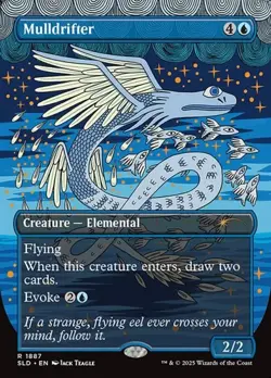 Mulldrifter - Rainbow Foil Extended Art SLD NM MTG - Image 1