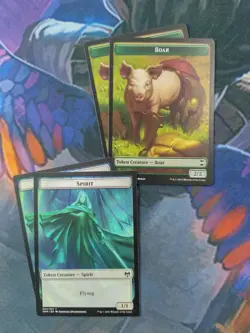 Boar / Spirit Token x 4 | 7% Off 2+ | Kaldheim | NM | MTG - Image 1