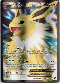 Pokemon TCG Jolteon EX 28a/83 XY Generations Full Art Rare 2017 - Image 1