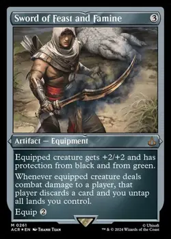 Sword of Feast and Famine - Foil Etched ACR NM MTG - Image 1