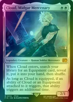 Cloud, Midgar Mercenary - FOIL NM (MTG Final Fantasy 010) - Image 1