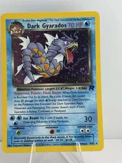 Dark Gyarados 8/82 Prerelease Holo Team Rocket Pokemon WOTC NM/LP - Image 1