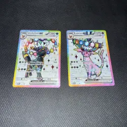 Umbreon and Espeon Promo Pokemon Card Set SVP175/SVP176 Prismatic Evolution - Image 2