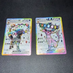 Umbreon and Espeon Promo Pokemon Card Set SVP175/SVP176 Prismatic Evolution - Image 3