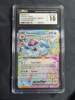 Glaceon EX 026/131 Pokemon Prismatic Evolutions Holiday Calendar CGC 10 Gem 💎 - Image 1